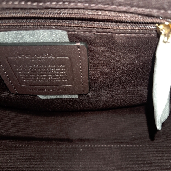 Coach Rowan Satchel Bag| Black Leather Handbag and Wristlet Set - Picture 5 of 7